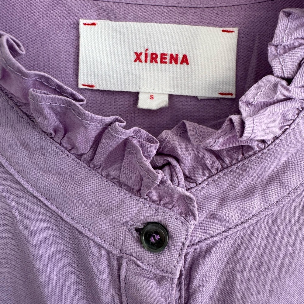 XiRENA Lavender Ruffle Top - Picture 2 of 3